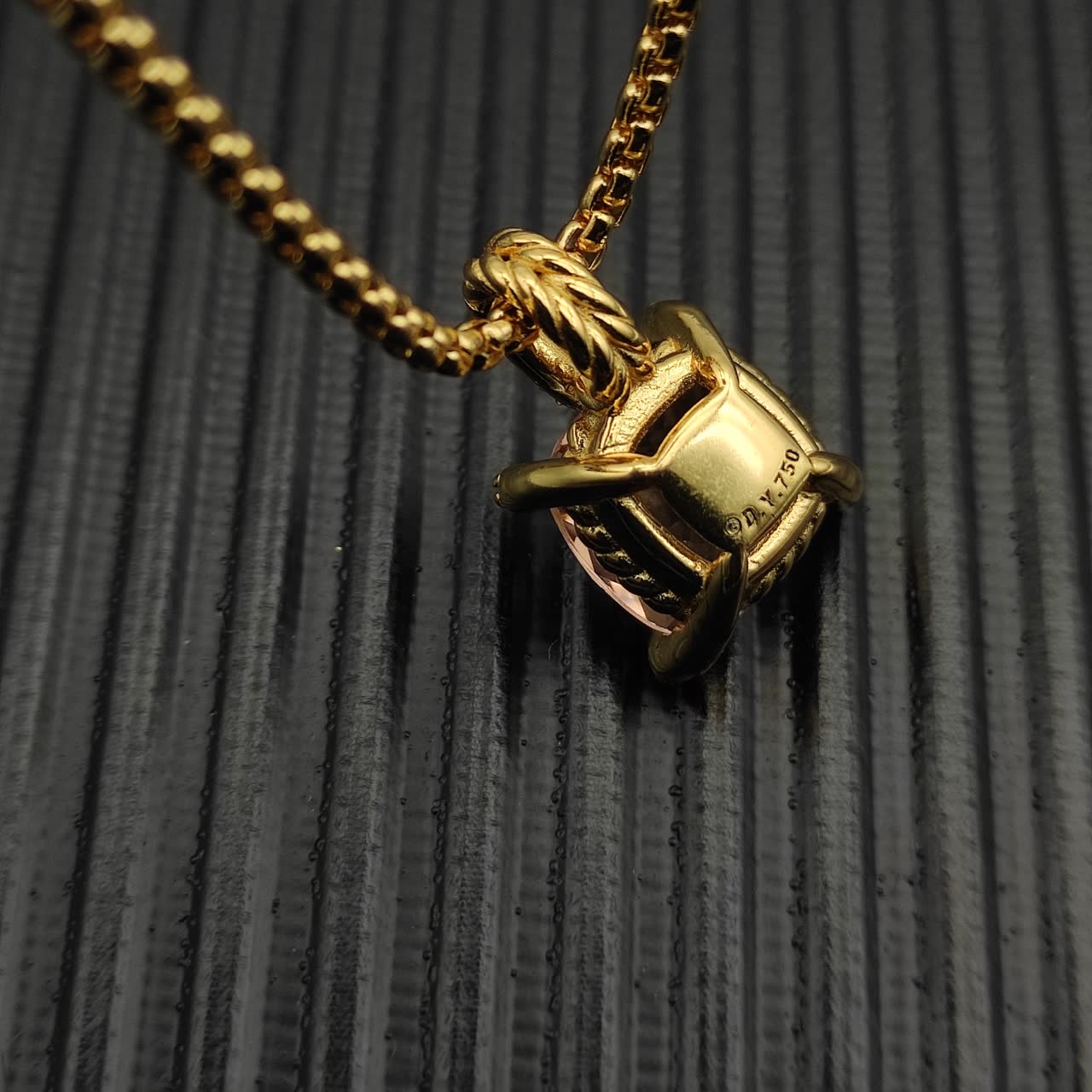 David Yurman Cable Collectibles 18K Gold Citrine and Diamond Necklace